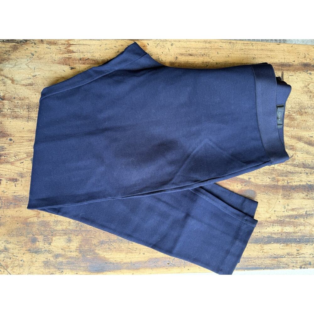 J. Crew Pixie Navy Blue Pants Elastic Waist Zipper Back - Size Women's 16R - Picture 8 of 8